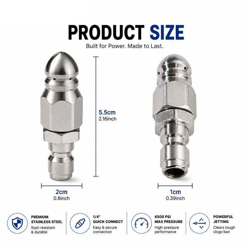 Stainless Steel Sewer Jetter Nozzle