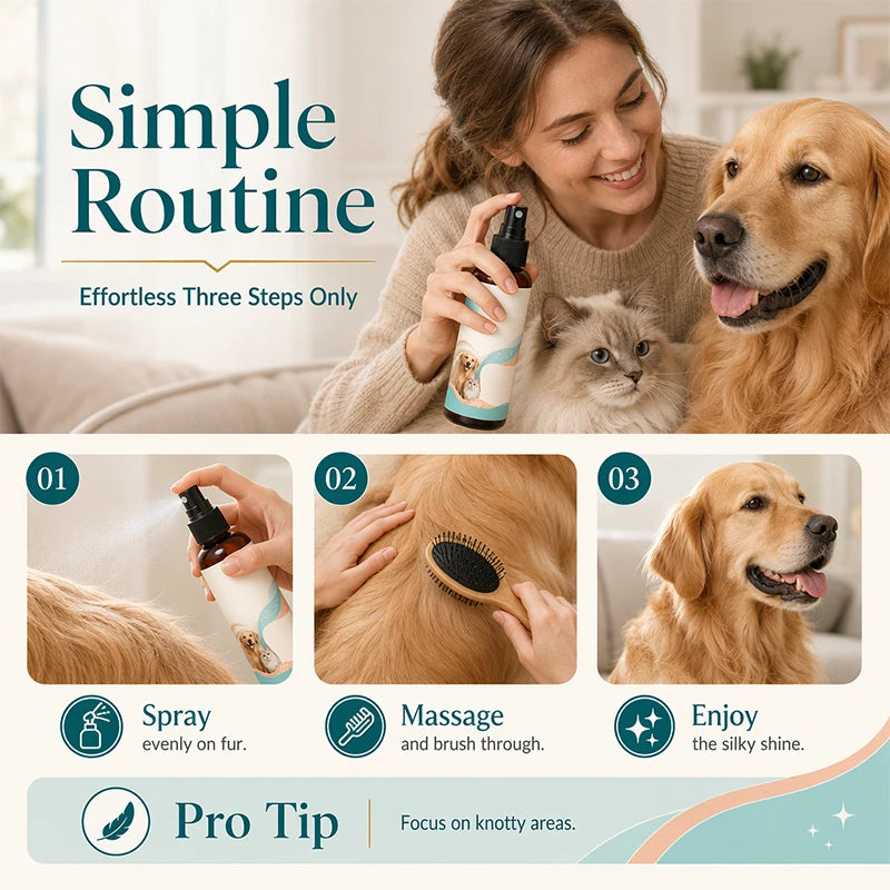 Gentle Pet Coat Detangling Spray