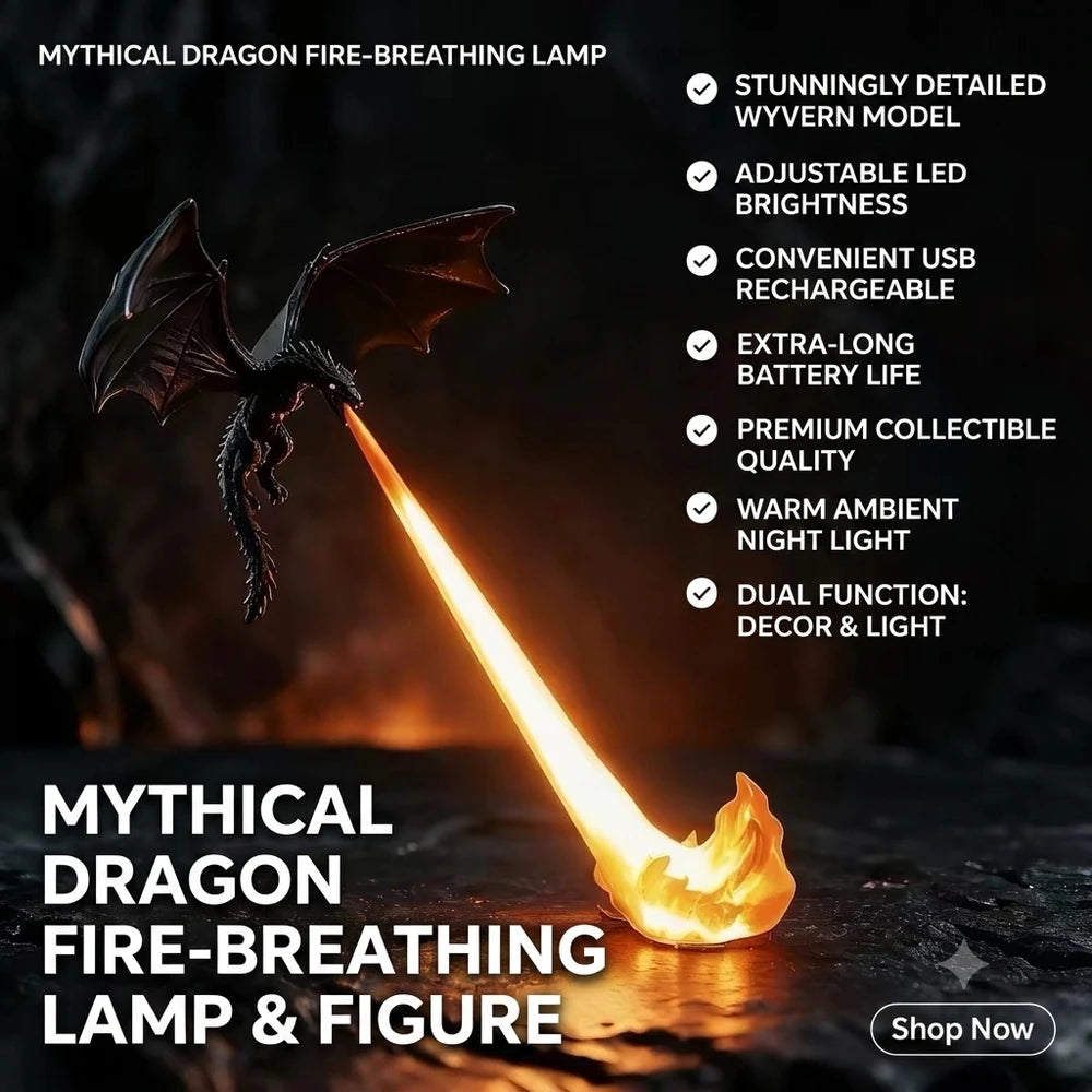 Dragon Breath Flame Night Light