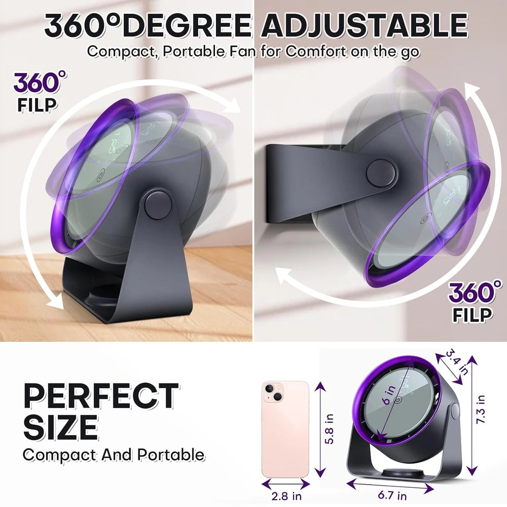 Quiet Rechargeable Desk Fan
