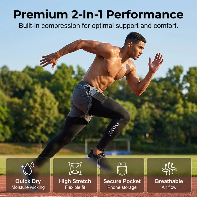 Men's 2-in-1 Running Shorts