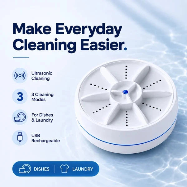 Ultrasonic Portable Dish and Laundry Washer