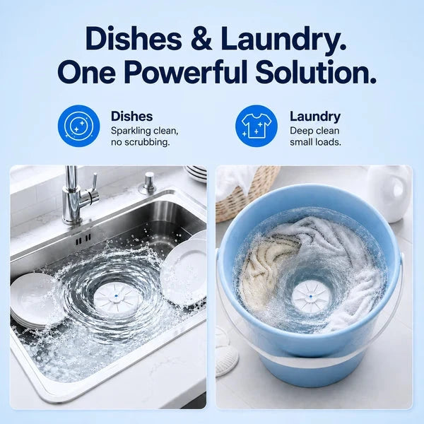 Ultrasonic Portable Dish and Laundry Washer