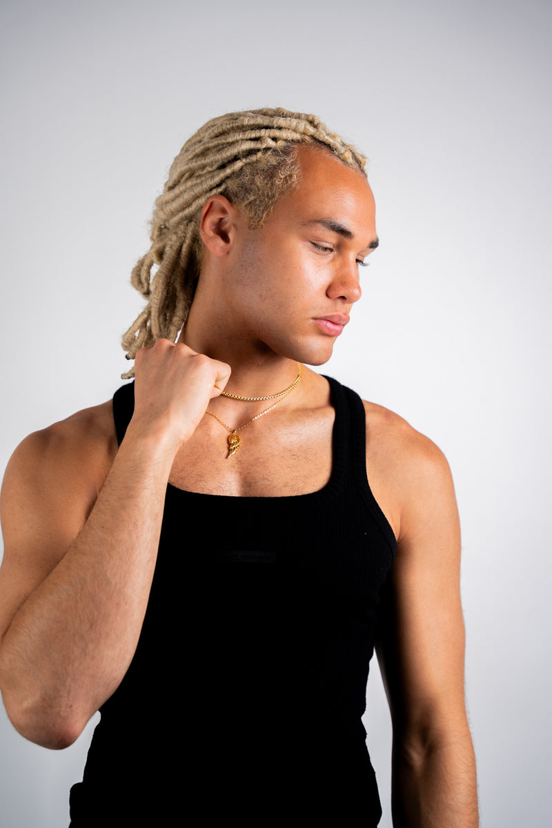 Gold Pendant Necklace - Angel Wing