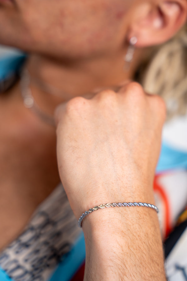 Silver Bracelet - Rope 3mm