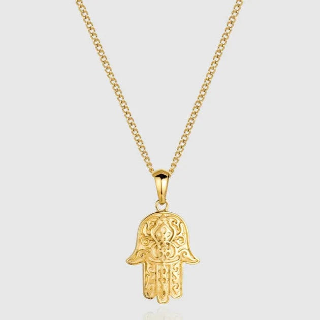 Gold Hamsa Hand Pendant