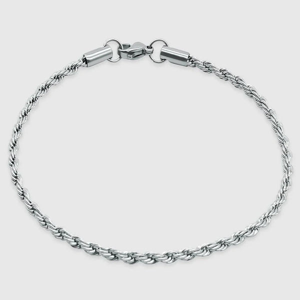 Silver Bracelet - Rope 3mm