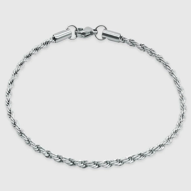 Silver Bracelet - Rope 3mm