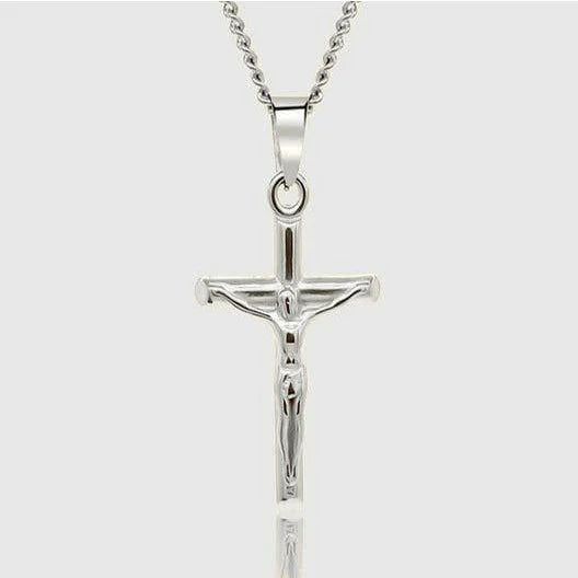 Silver Pendant Necklace - Crucifix