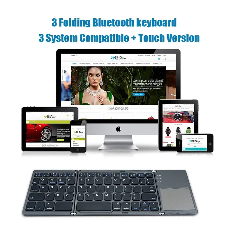 Ultra Thin Wireless Foldable Keyboard