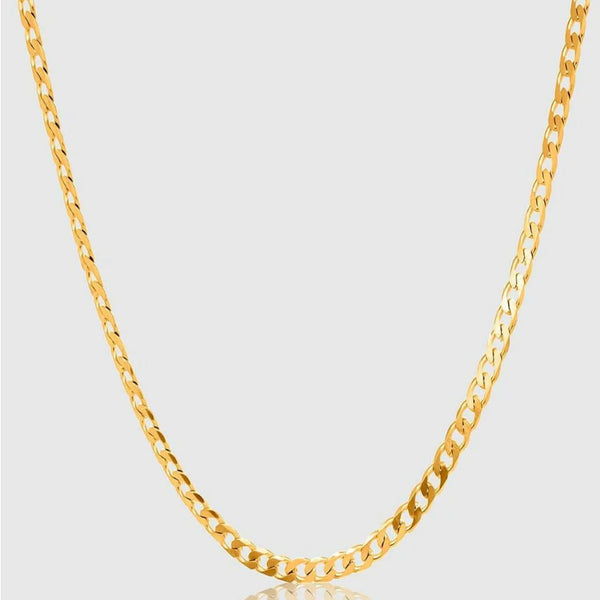 Gold Chain Necklace - Cuban 4mm