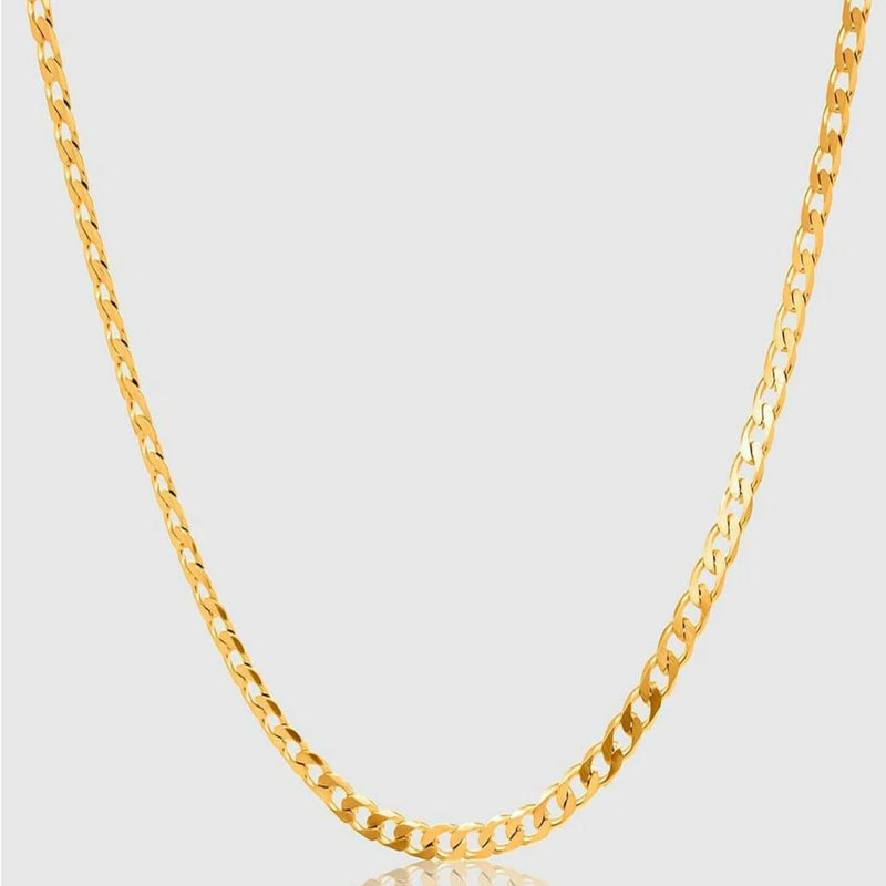 Gold Chain Necklace - Cuban 4mm