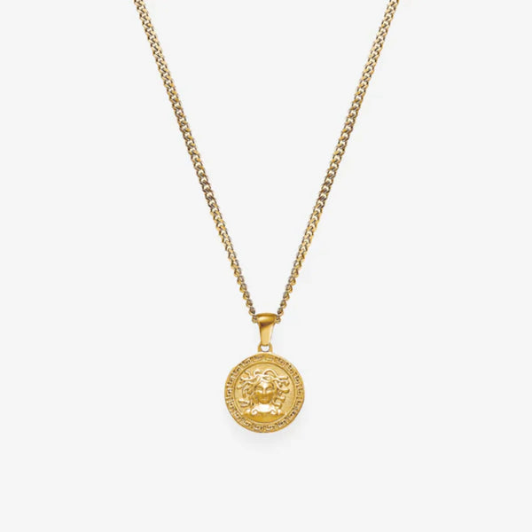 Gold Pendant Necklace - Medusa