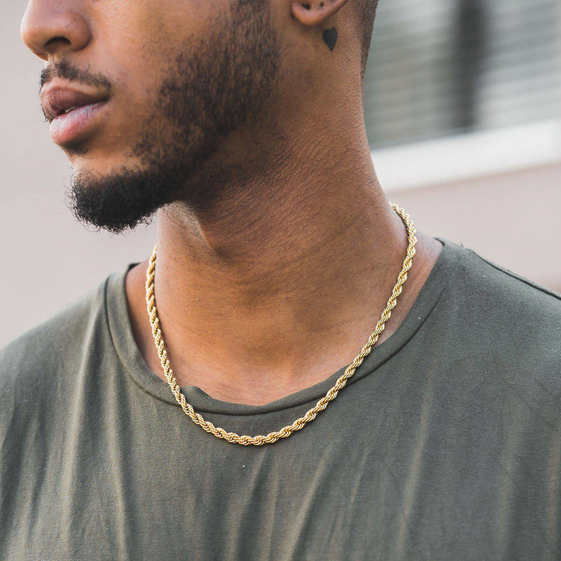 Gold Chain Necklace - Rope 5mm