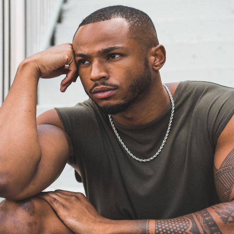 Silver Chain Necklace - Rope 3mm