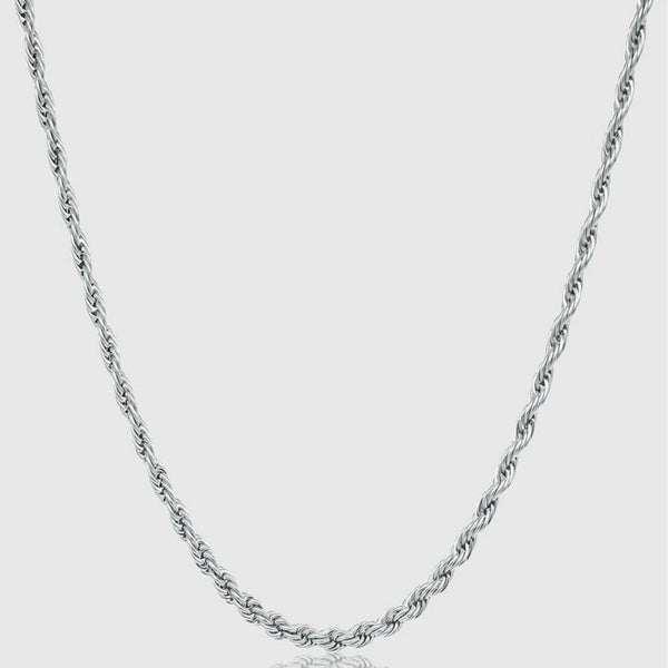 Silver Chain Necklace - Rope 3mm