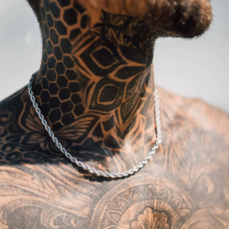 Silver Chain Necklace - Rope 5mm