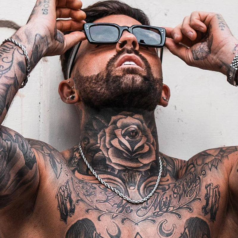 Silver Chain Necklace - Rope 5mm