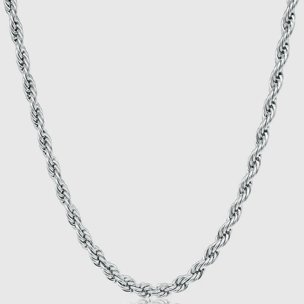 Silver Chain Necklace - Rope 5mm
