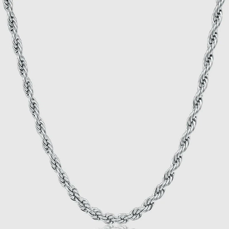 Silver Chain Necklace - Rope 5mm