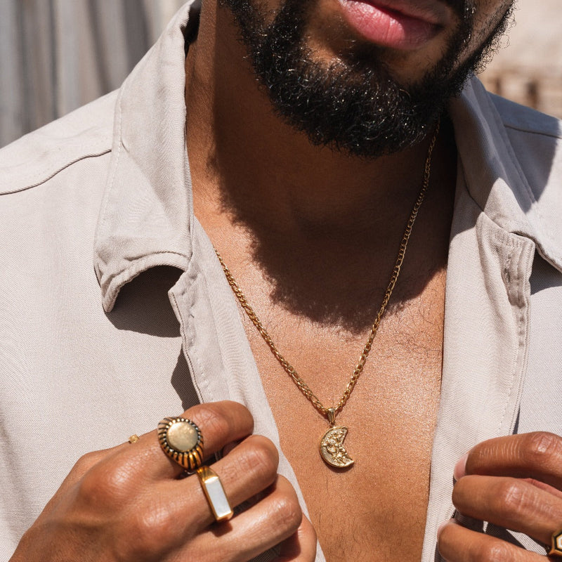 St Christopher Pendant Necklace - Gold