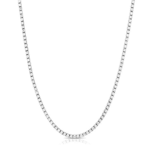 4MM Silver Tennis Chain Necklace