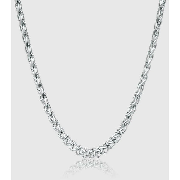 Silver Chain Necklace - Wheat 5mm