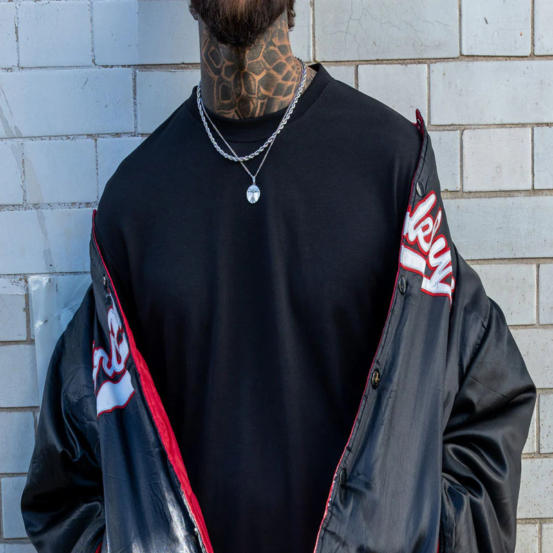 Silver Vitruvian Man Pendant Necklace